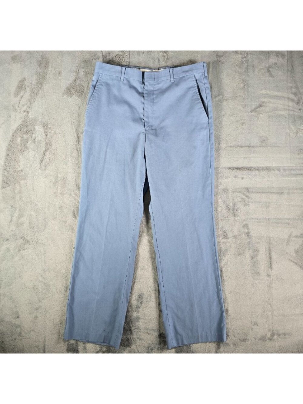 Vintage 1980s Wrangler Made in USA Light Blue Western Dress Slacks (32x29) *Flaw